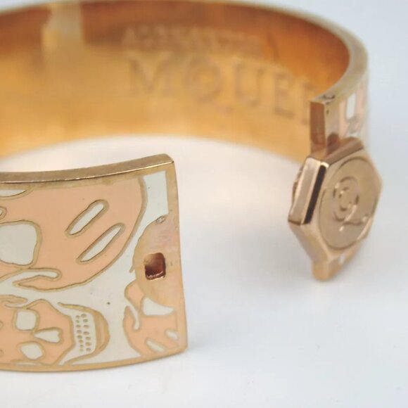 Authentic ALEXANDER McQUEEN Skull design Bangle metal [Used] - Picture 7 of 10